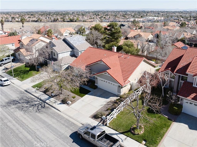 bird's eye view featuring a residential view