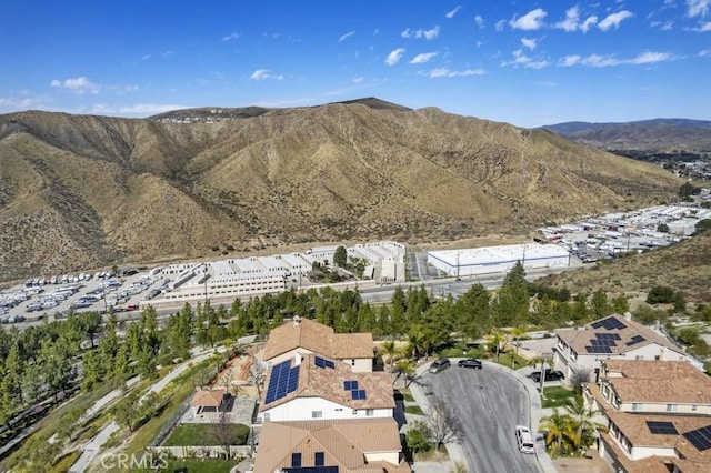 aerial view featuring a mountain view