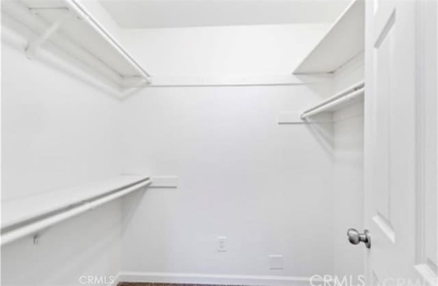 view of walk in closet