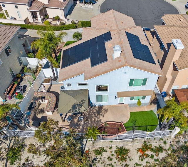 bird's eye view with a residential view