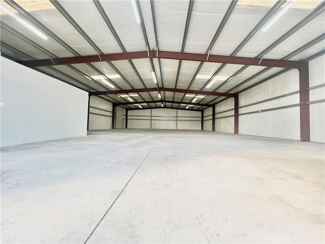 garage featuring metal wall