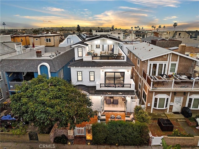 view of front of property with a residential view