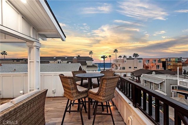 view of deck at dusk