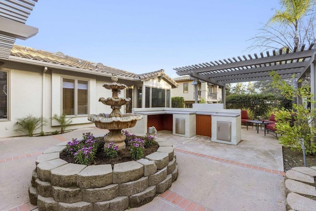 view of patio / terrace with a pergola