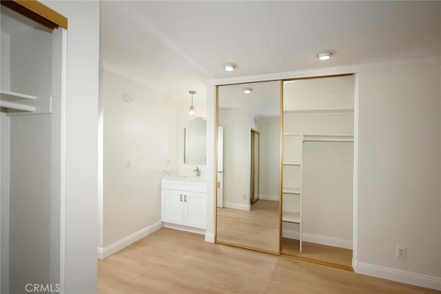 closet featuring a sink