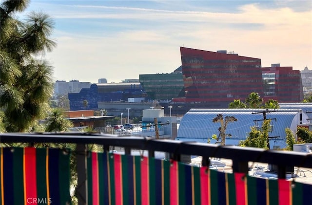 balcony with a city view