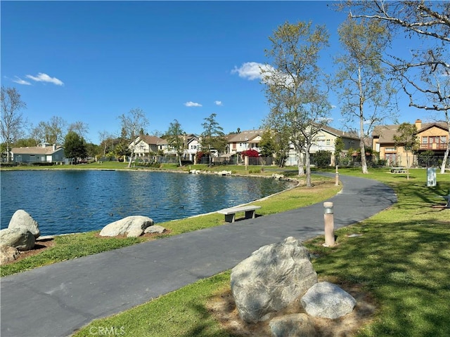 water view featuring a residential view