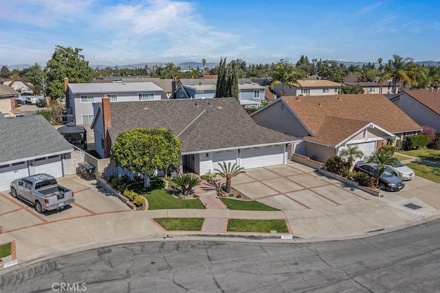 bird's eye view featuring a residential view