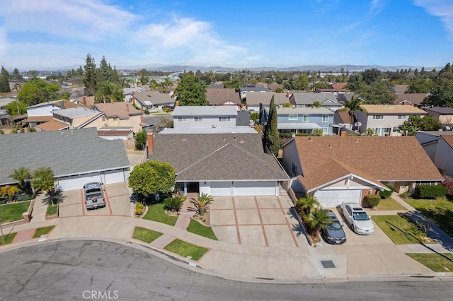 bird's eye view featuring a residential view