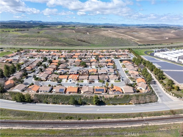 bird's eye view with a residential view