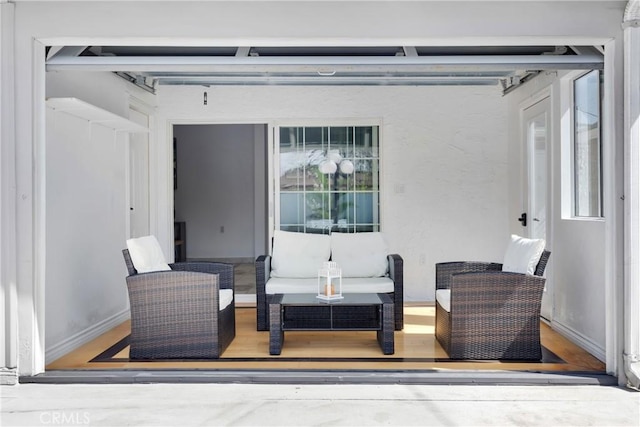 view of patio / terrace featuring an outdoor living space