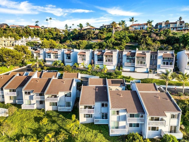 aerial view with a residential view