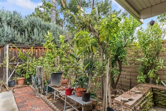 view of patio / terrace featuring a fenced backyard