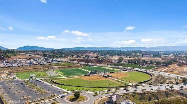 aerial view featuring a mountain view