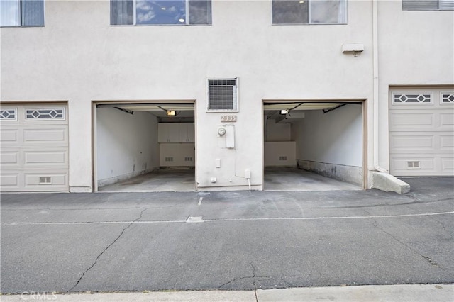 garage featuring visible vents