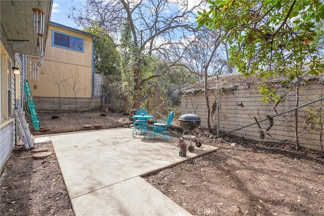 view of patio / terrace with a fenced backyard