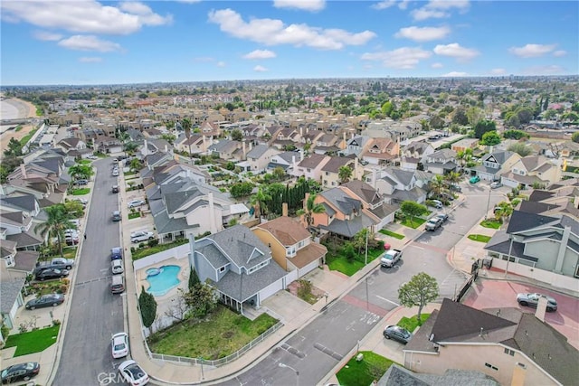 aerial view featuring a residential view