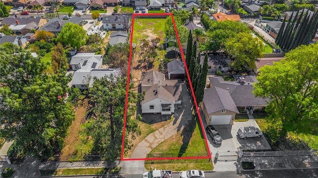 bird's eye view featuring a residential view