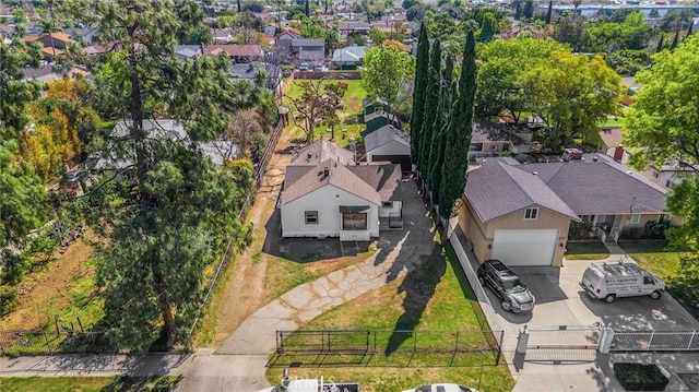 aerial view featuring a residential view