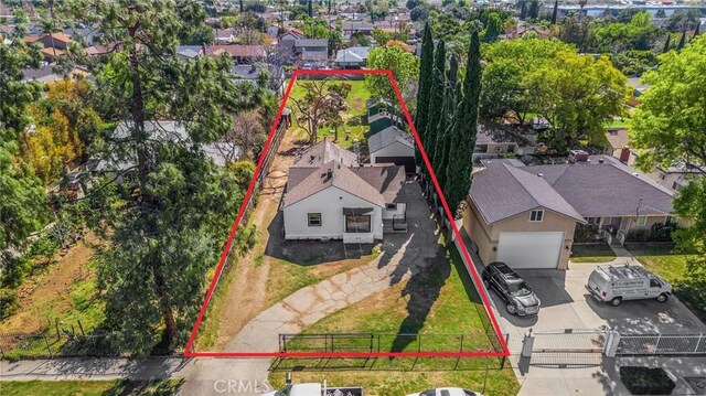 bird's eye view featuring a residential view