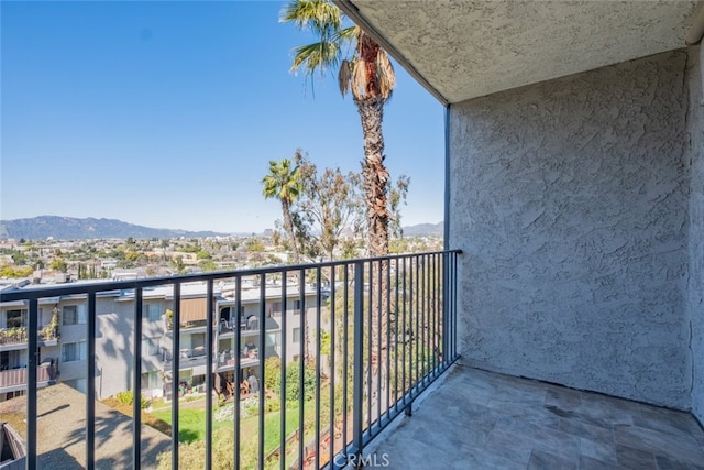 balcony with a mountain view