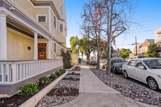 exterior space with a residential view