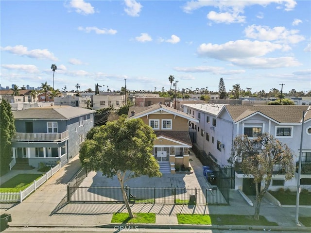 drone / aerial view with a residential view