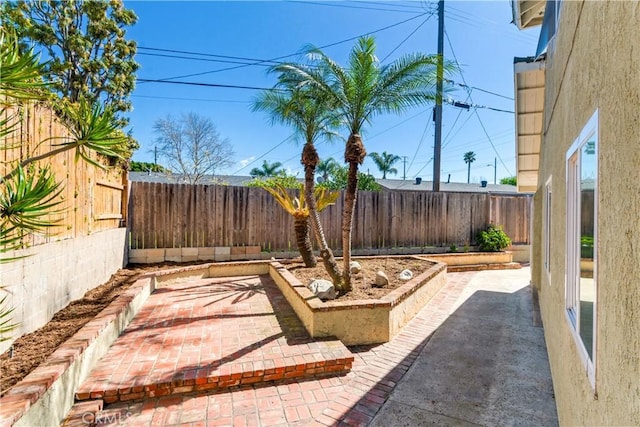 view of patio with a fenced backyard