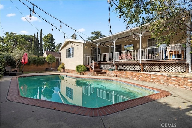 3104 Altura Ave, La Crescenta, CA 91214 - outdoor pool featuring a ceiling fan