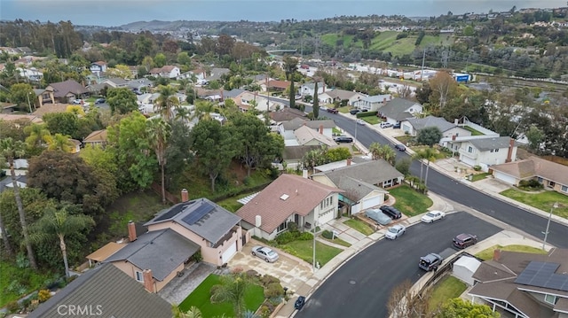 aerial view with a residential view