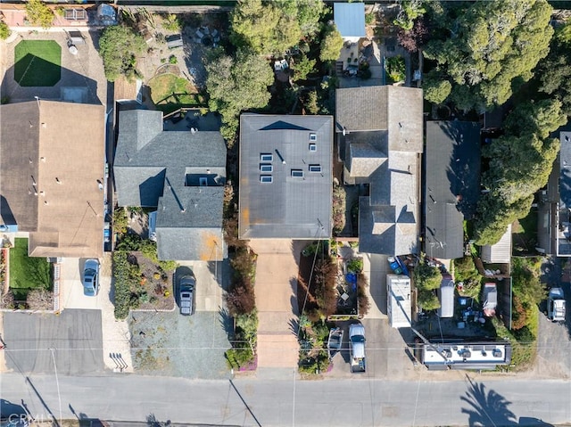 aerial view with a residential view