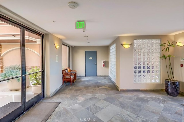 hallway with baseboards