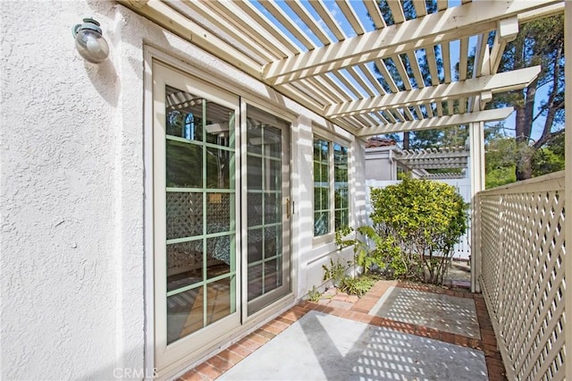 view of patio / terrace with a pergola