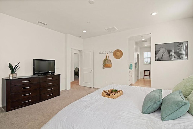 1510 Wildgrove Way, Vista, CA 92081 - bedroom featuring recessed lighting, visible vents, and light carpet