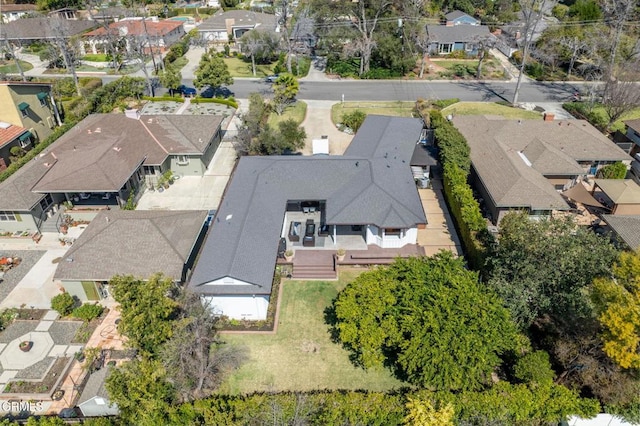 aerial view featuring a residential view