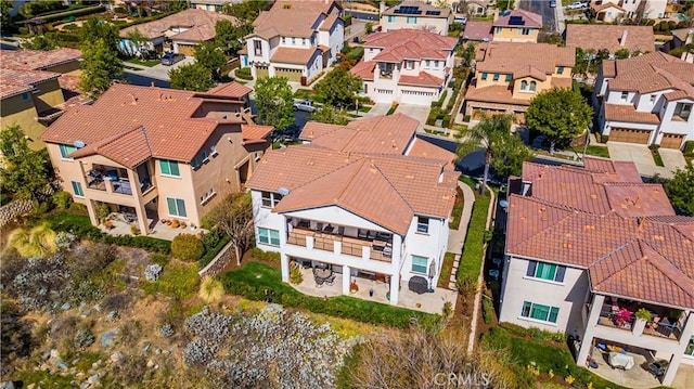 bird's eye view with a residential view