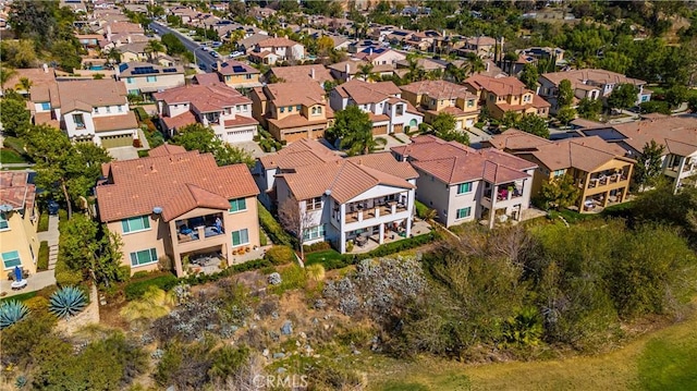 bird's eye view with a residential view