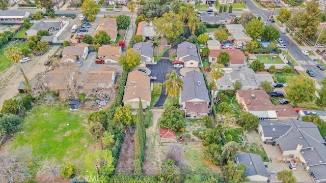 drone / aerial view with a residential view