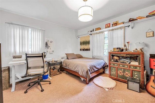 bedroom featuring carpet