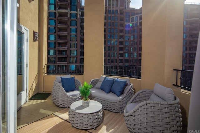 view of patio / terrace with an outdoor living space