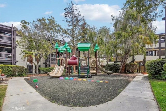 view of community jungle gym