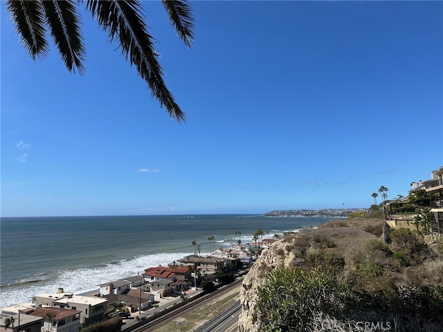 water view featuring a beach view