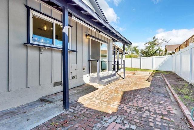 view of patio / terrace with a fenced backyard