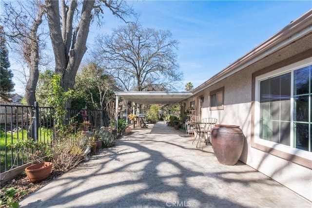 view of patio / terrace with fence