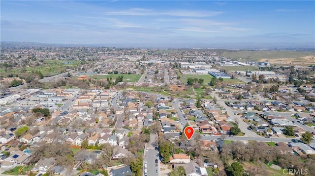 aerial view with a residential view