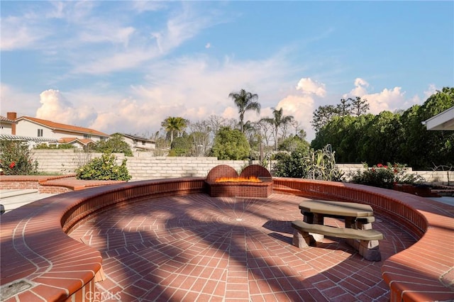 view of patio / terrace with fence