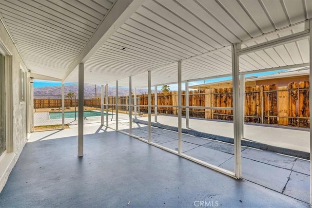 view of patio with a fenced backyard