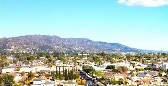 view of mountain feature featuring a residential view