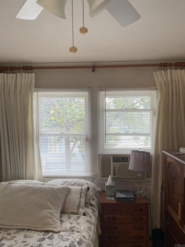 bedroom with multiple windows