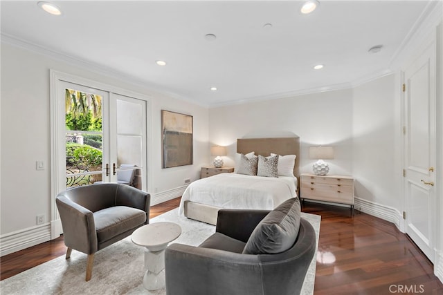 50 Pelican Crest Dr, Newport Coast, CA 92657 - bedroom featuring access to outside, french doors, and wood finished floors